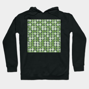 Midcentury Modern Dots - Indigo and Green Palette Hoodie